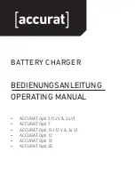 Preview for 1 page of ACCURAT Opti 5 Operating Manual