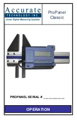 Preview for 1 page of Accurate Technology ProPanel Classic Instruction Manual