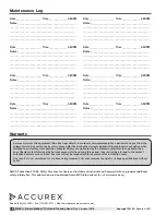 Preview for 28 page of Accurex Grease Grabber H2O XGH2O Installation, Operation And Maintenance Manual