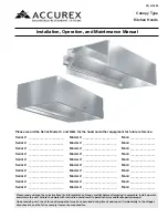 Preview for 1 page of Accurex XB Installation, Operation And Maintenance Manual