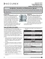 Preview for 1 page of Accurex XRUB Belt Drive Installation, Operation And Maintenance Manual