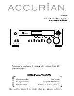 Предварительный просмотр 1 страницы Accurian 31-5048 User Manual