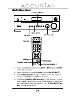 Предварительный просмотр 34 страницы Accurian ACCURIAN 6.1ch Sirius-Ready A/V Surround... User Manual