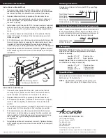 Предварительный просмотр 2 страницы Accuride 3307 Quick Start Manual