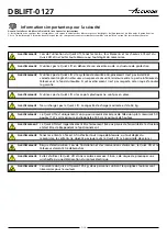 Preview for 3 page of Accuride DBLIFT-0127 User Manual