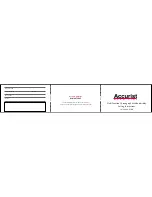 Accurist Calibre CP00 Setting Instructions Manual preview