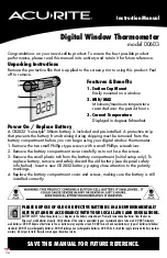 Accurite 00603 Instruction Manual preview