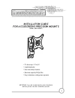 AccuScreens Precision Mounts APM1024WTR Installation Manual preview