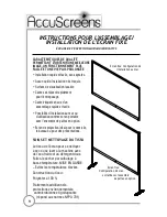 Preview for 9 page of AccuScreens WALL/PORTABLE PROJECTION SCREENS Assembly/Mounting Instructions