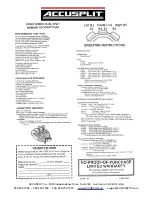 Preview for 1 page of Accusplit 700MX Operating Instructions