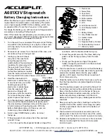 Preview for 1 page of Accusplit 998-310 Battery Changing Instructions