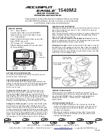 Accusplit AE1540M2 Operating Instructions preview