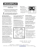 Accusplit AE1720WPR Series Instructions preview