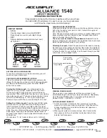 Preview for 1 page of Accusplit Alliance 1540 Operating Instructions