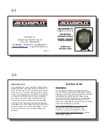 Accusplit AX602M500 Operating Instructions Manual preview