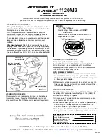 Accusplit Eagle 1120M2 Operating Instructions preview