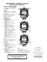 Accusplit Eagle 602M100R Operating Instructions предпросмотр