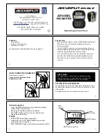 Accusplit Eagle AE140SXL Operating Instructions preview
