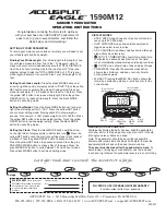 Preview for 1 page of Accusplit Eagle AE1590M12 Operating Instructions