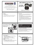 Preview for 1 page of Accusplit Eagle AE170XL Operating Instructions