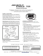 Предварительный просмотр 1 страницы Accusplit EAGLE EAGLE 1120 Operating Instructions