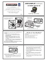 Preview for 1 page of Accusplit Healthengine AH120M9 Operating Instructions