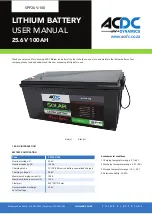 ACDC Dynamics SPF26V-100 User Manual preview