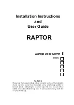 ACDC RAPTOR Installation Instructions And User Manual preview