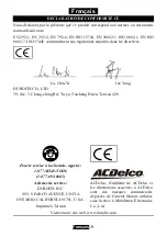 Preview for 18 page of ACDelco ANC301 Product Information Manual