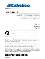 Preview for 1 page of ACDelco AND301 Product Information Manual