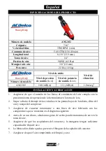 Предварительный просмотр 32 страницы ACDelco ANW204 Product Information Manual