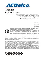 Предварительный просмотр 1 страницы ACDelco ARG1207 Product Information Manual