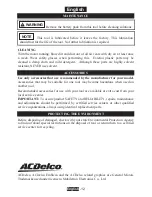 Preview for 13 page of ACDelco ARS1210 Product Information Manual