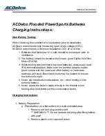 ACDelco PowerSports Instructions предпросмотр