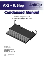 Preview for 1 page of Acdeos AXS FL Condensed Manual