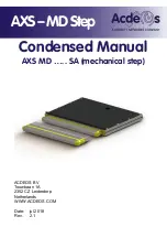 Acdeos AXS MD SA Series Condensed Manual предпросмотр