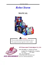 Preview for 1 page of Ace Amusement Robot Storm Manual