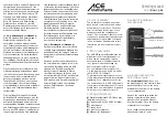 Preview for 4 page of ACE INSTRUMENTS ACE II Basic plus Operating Manual