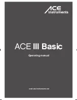 Предварительный просмотр 1 страницы ACE INSTRUMENTS ACE III Basic Operating Manual