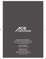 Предварительный просмотр 8 страницы ACE INSTRUMENTS ACE III Basic Operating Manual