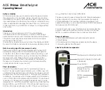 Предварительный просмотр 7 страницы ACE INSTRUMENTS ACE Prime Operating Manual