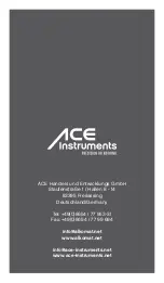 Предварительный просмотр 33 страницы ACE INSTRUMENTS ACE Prime Operating Manual