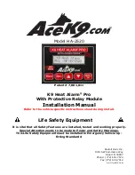 Preview for 1 page of Ace K9 HA-2520 Installation Manual