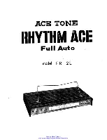 Предварительный просмотр 1 страницы ACE TONE RHYTM ACE Full Auto Manual