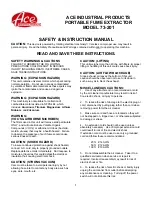 Ace 73-201 Safety & Instruction Manual preview