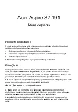 Preview for 259 page of Ace ASPIRE S7-191 Quick Manual