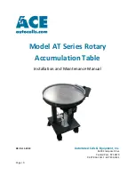 Предварительный просмотр 1 страницы Ace AT Series Installation And Maintenance Manual