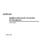 Acecad BTX-100 User Manual preview