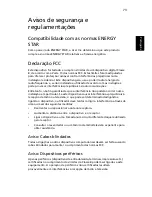 Предварительный просмотр 89 страницы Acer 2480 2779 - TravelMate (Portuguese) Manual Do Utilizador