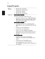 Preview for 42 page of Acer 4200 4091 - TravelMate - Core Duo 1.66 GHz Manual Do Utilizador